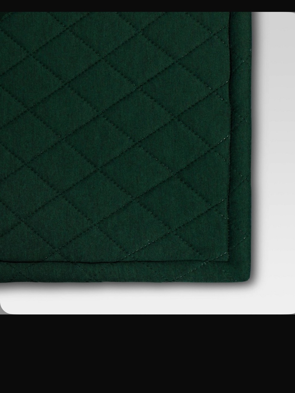 Room Essentials Quilted Green Throw